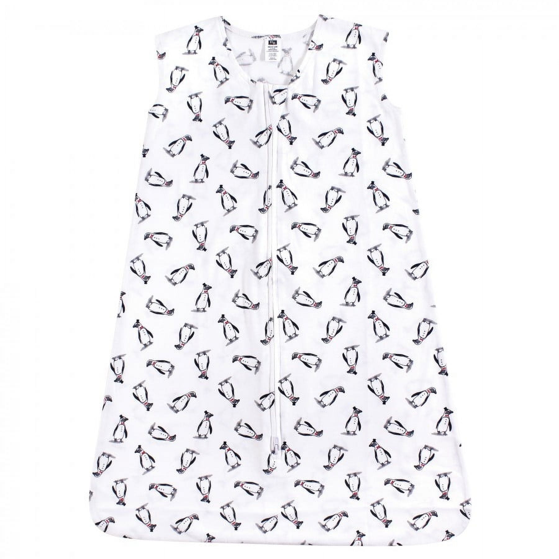 Hudson Baby Infant Boy Cotton Sleeveless Wearable Sleeping Bag, Sack, Blanket, Penguins, 6-12 Months