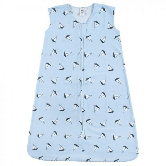 Hudson Baby Infant Boy Cotton Sleeveless Wearable Sleeping Bag, Sack, Blanket, Sailboats, 0-6 Months