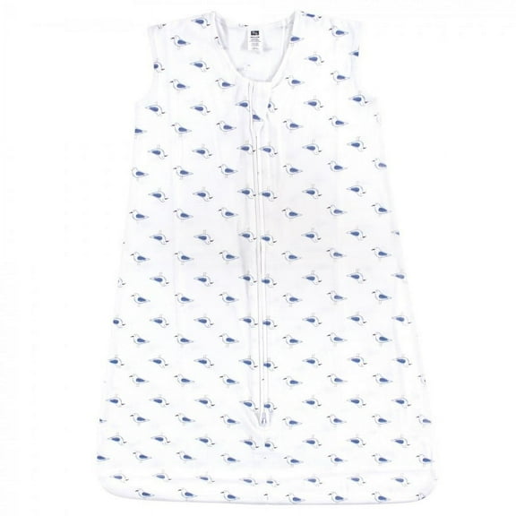 Hudson Baby Infant Boy Cotton Sleeveless Wearable Sleeping Bag, Sack, Blanket, Seagull, 0-6 Months