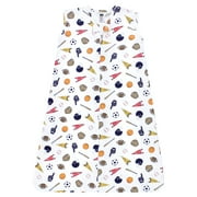 Hudson Baby Infant Boy Cotton Sleeveless Wearable Sleeping Bag, Sack, Blanket, Sports Fan, 0-6 Months