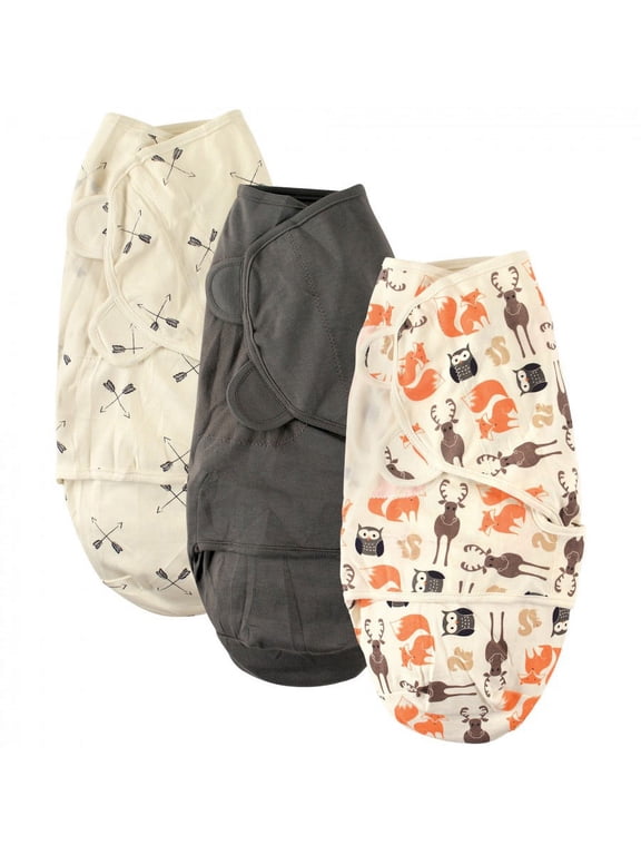 Infant Boy Cotton Swaddle Wrap, Forest, 0-3 Months