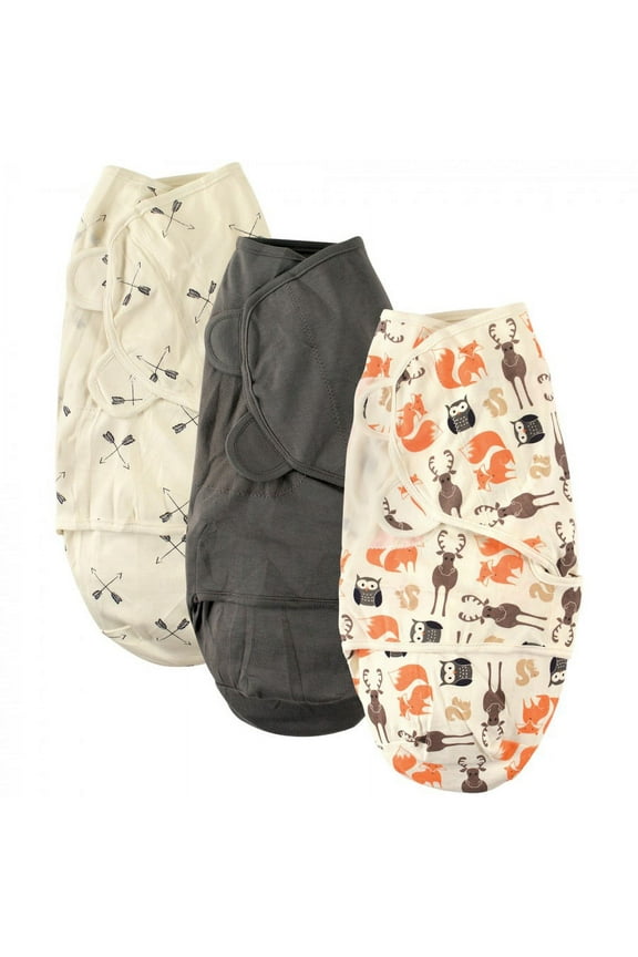 Infant Boy Cotton Swaddle Wrap, Forest, 0-3 Months