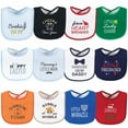 thumbnail image 1 of Hudson Baby Infant Boy Cotton Terry Drooler Bibs with Fiber Filling 12pk, Cute Boy Holiday Sayings, One Size, 1 of 2