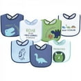 thumbnail image 1 of Hudson Baby Infant Boy Cotton Terry Drooler Bibs with Fiber Filling, Boy Dino, One Size, 1 of 9