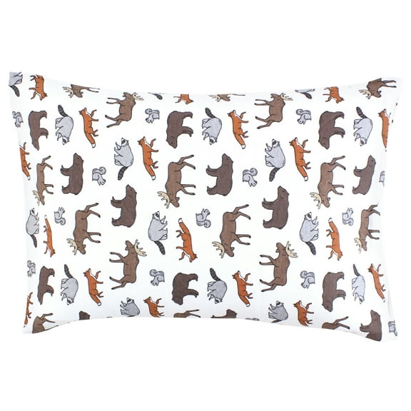 Hudson Baby Infant Boy Cotton Toddler Pillow Case, Animal Adventure, One Size