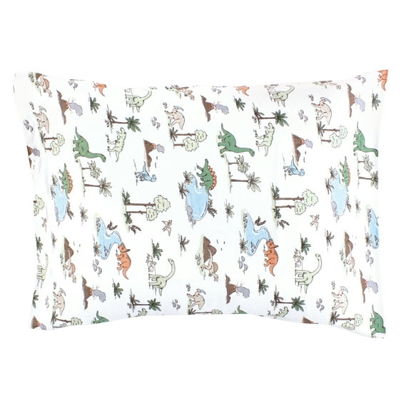 Hudson Baby Infant Boy Cotton Toddler Pillow Case, Dinosaur Adventures, One Size