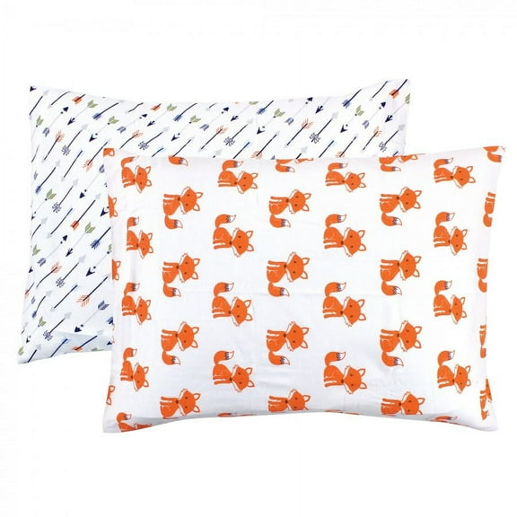 Hudson Baby Infant Boy Cotton Toddler Pillow Case, Foxes, One Size
