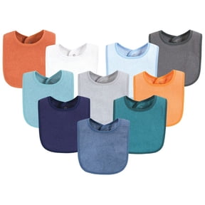 Luvable Friends Bavaglini 7 Pezzi Con Retro Impermeabile - Nave Spaziale Blu - 4