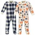 thumbnail image 1 of Hudson Baby Infant Boy Fleece Zipper Sleep and Play 2pk, Forest, 3-6 Months, 1 of 4