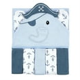 thumbnail image 1 of Hudson Baby Infant Boy Hooded Towel and Five Washcloths, Pirate Elephant, One Size, 1 of 2