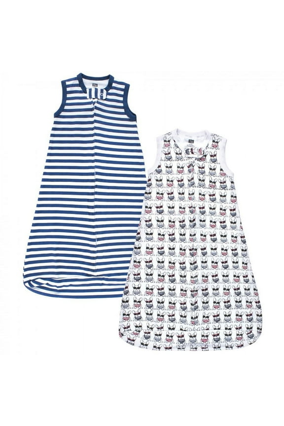 Infant Boy Interlock Cotton Sleeveless Sleeping Bag, French Dog, 3-9 Months
