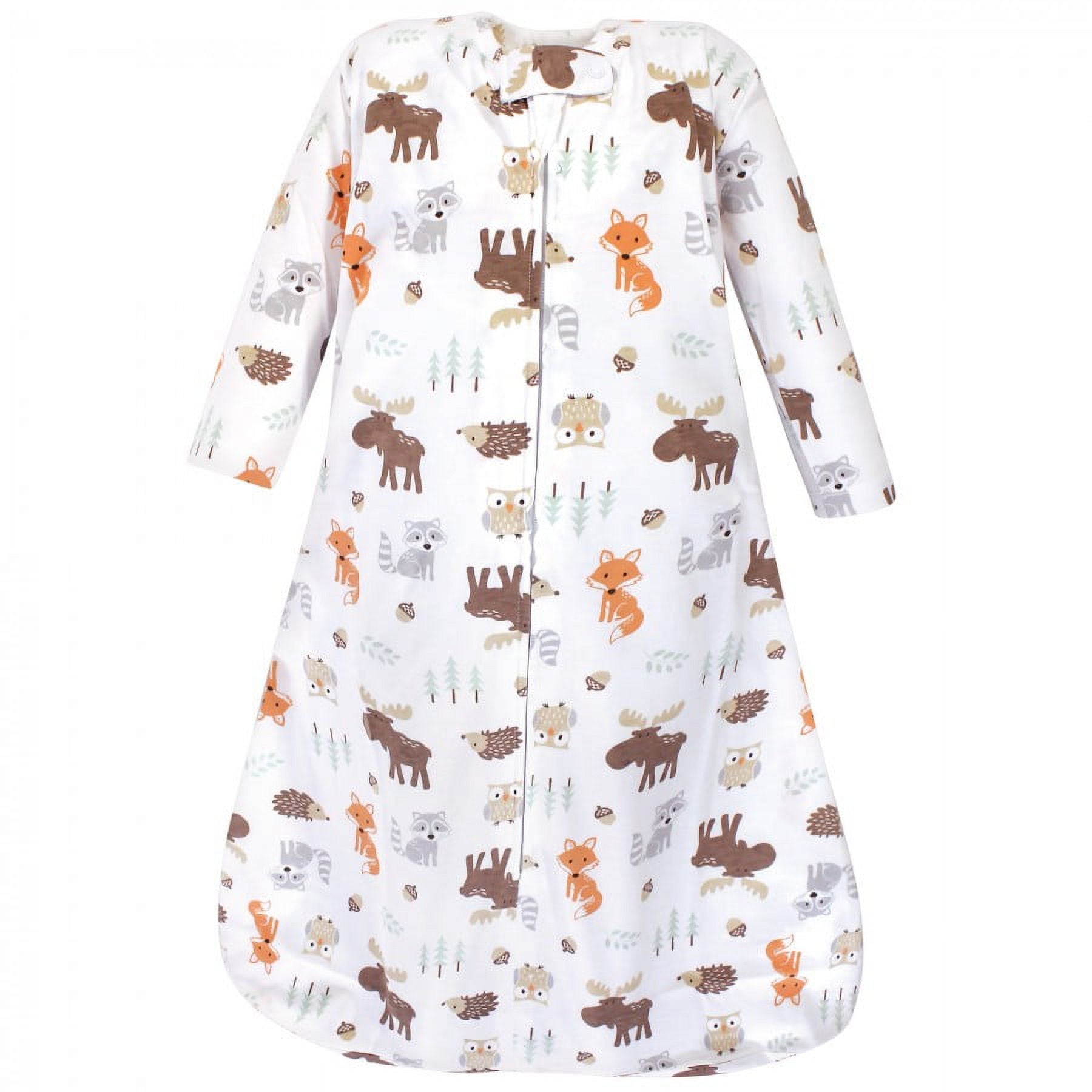 Hudson Baby Infant Boy Long Sleeve Cotton Jersey Sleeping Bag, Boy Woodland, 6-12 Months