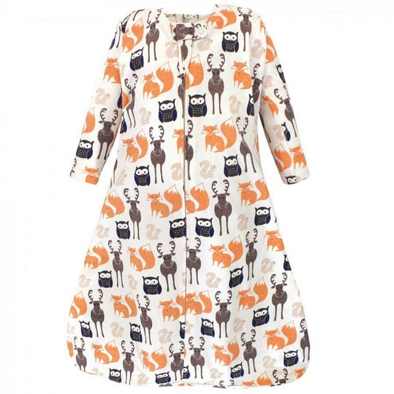 Hudson Baby Infant Boy Long Sleeve Cotton Jersey Sleeping Bag, Forest, 0-6 Months