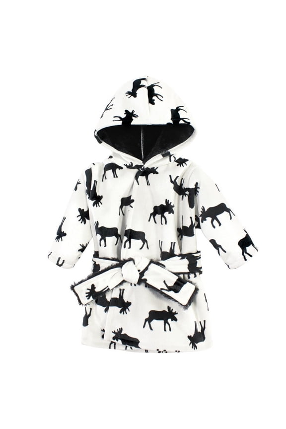 Infant Boy Mink with Faux Fur Lining Pool and Beach Robe Cover-ups, Moose, 18-24 Months