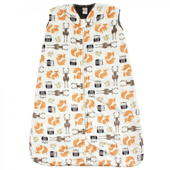 Hudson Baby Infant Boy Mink with Faux Shearling Inner Sleeping Bag, Sack, Blanket, Boy Forest, 0-6 Months