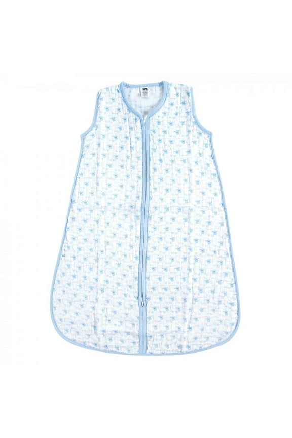 Infant Boy Muslin Cotton Sleeveless Wearable Sleeping Bag, Sack, Blanket, Blue Sheep, 6-12 Months