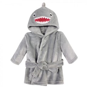 Rising Star Kids Bath Robe, Hooded Fleece Plush Shark Robe, Boys Ages 6 ...