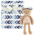 thumbnail image 1 of Hudson Baby Infant Boy Plush Blanket with Toy, Aztec Bear, One Size, 1 of 3