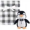 thumbnail image 1 of Hudson Baby Infant Boy Plush Blanket with Toy, Mr. Penguin, One Size, 1 of 2
