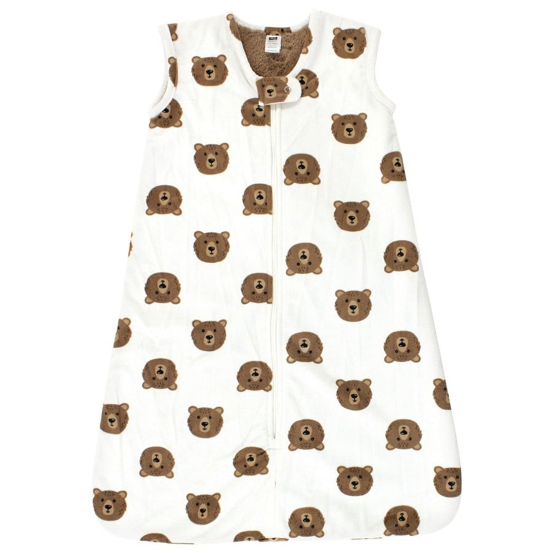 Hudson Baby Infant Boy Plush Faux Fur Sleeping Bag, Wearable Blanket, Brown Bear, 6-12 Months