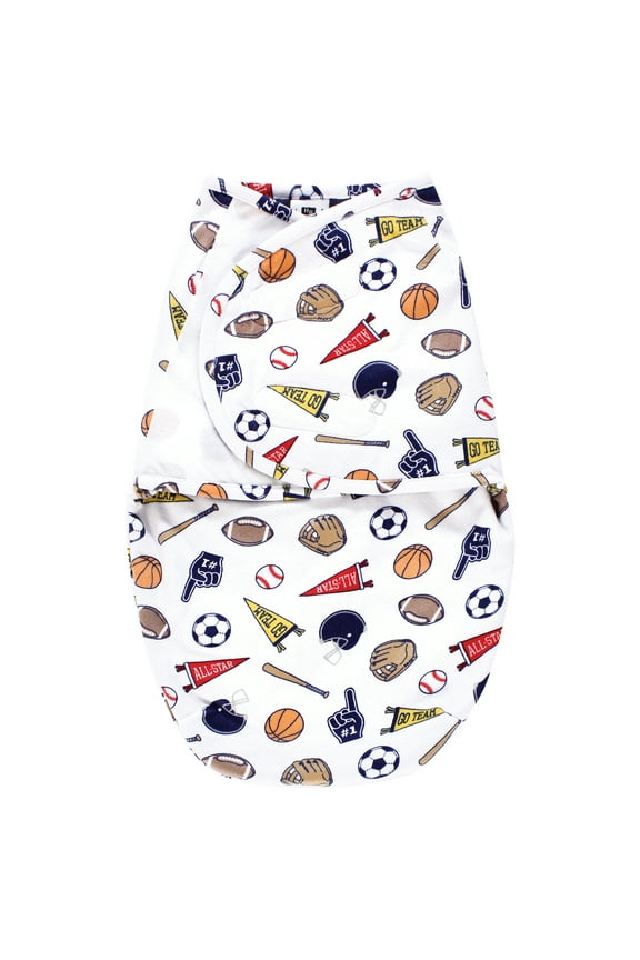 Infant Boy Plush Faux Fur Swaddle Wrap, Sports Fan, 0-3 Months