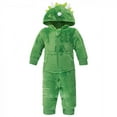 thumbnail image 1 of Hudson Baby Infant Boy Plush Jumpsuits, Dinosaur, 0-3 Months, 1 of 3