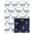 thumbnail image 1 of Hudson Baby Infant Boy Plush Mink Blanket, Whales, One Size, 1 of 2