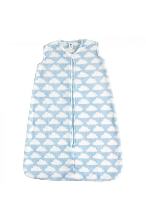 Infant Boy Plush Sleeping Bag, Sack, Blanket, Blue Clouds Plush, 0-6 Months