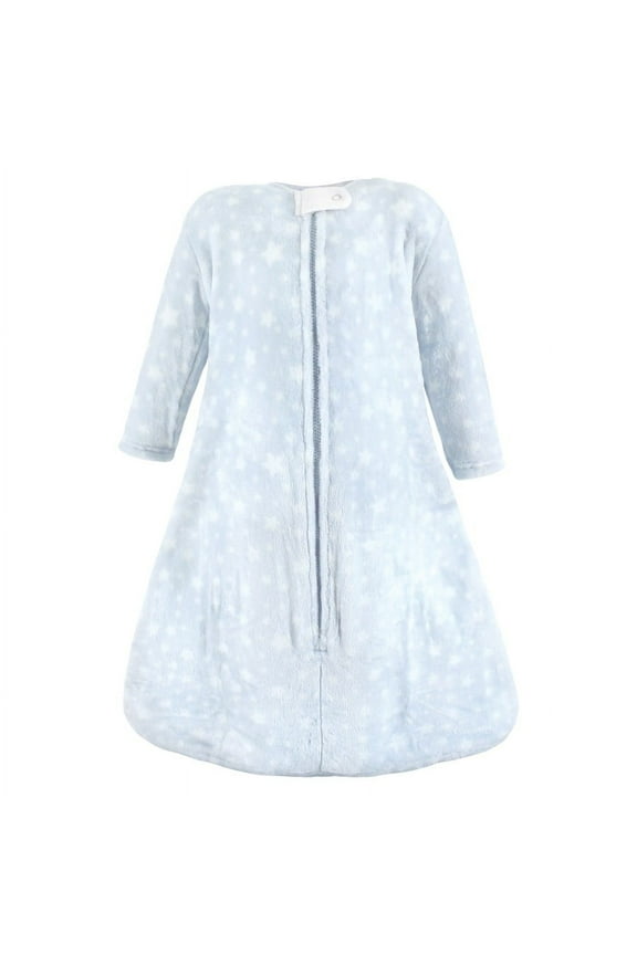 Infant Boy Plush Sleeping Bag, Sack, Blanket, Blue Stars, 6-12 Months