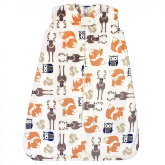 Hudson Baby Infant Boy Plush Sleeping Bag, Sack, Blanket, Forest, 12-18 Months