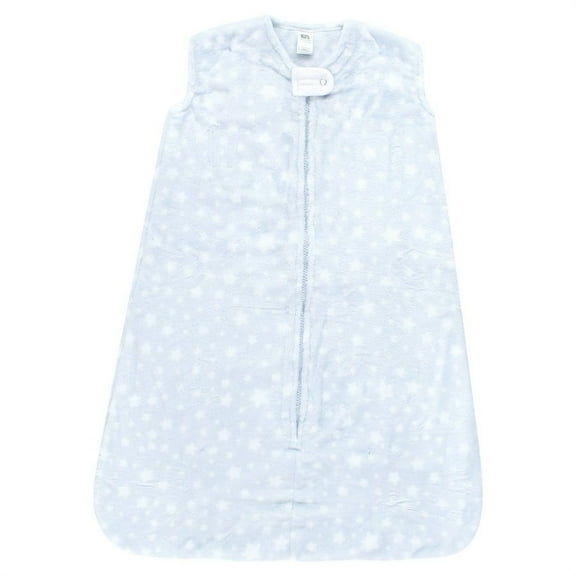Hudson Baby Infant Boy Plush Sleeping Bag, Sack, Blanket, Light Blue Stars, 12-18 Months