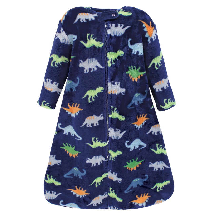 Hudson Baby Infant Boy Plush Sleeping Bag, Sack, Blanket, LongSleeve Dinosaurs, 06 Months