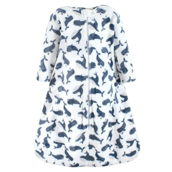 Hudson Baby Infant Boy Plush Sleeping Bag, Sack, Blanket, Long-Sleeve Whale, 18-24 Months