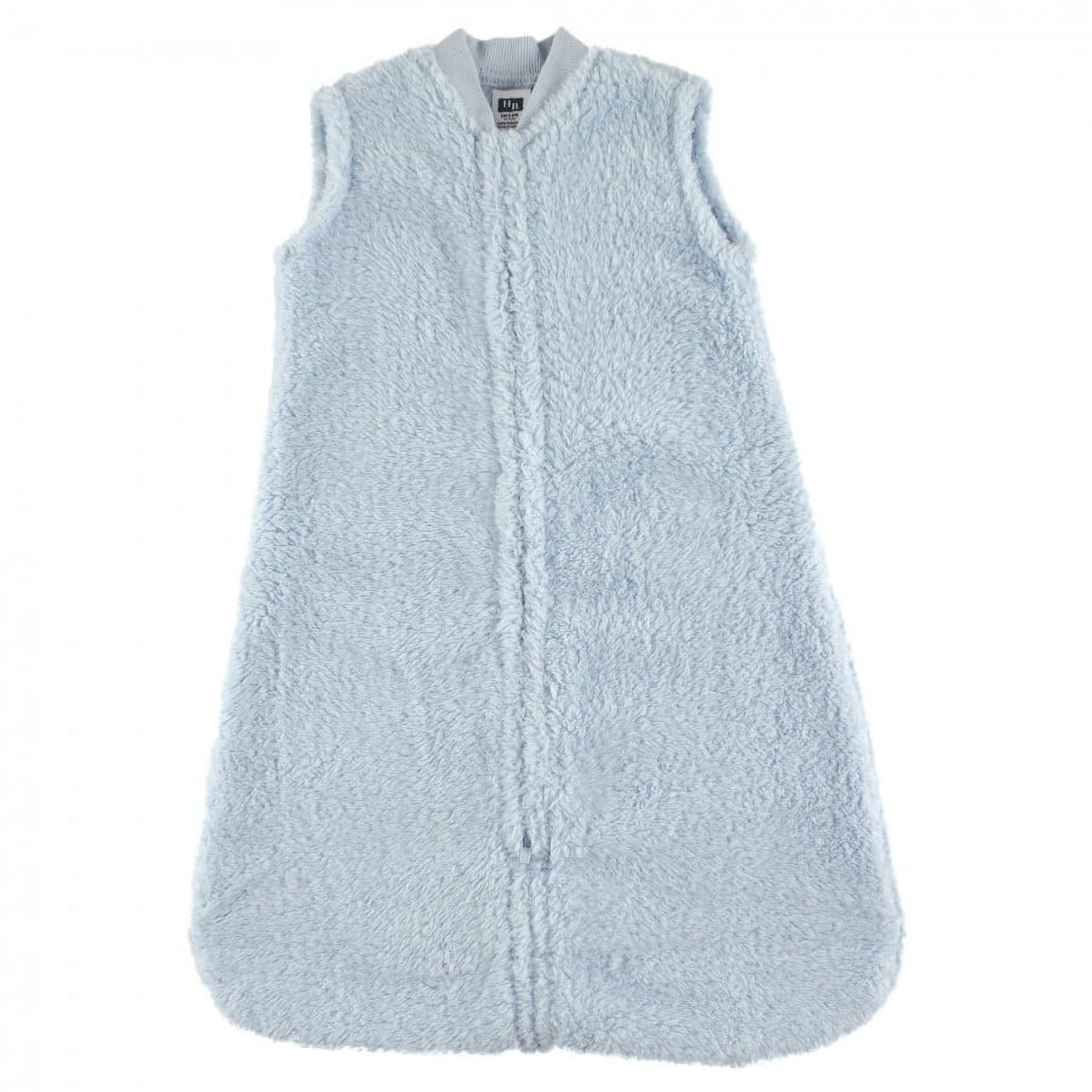Hudson Baby Infant Boy Plush Sleeping Bag, Sack, Blanket, Powder Blue Faux Shearling, 18-24 Months