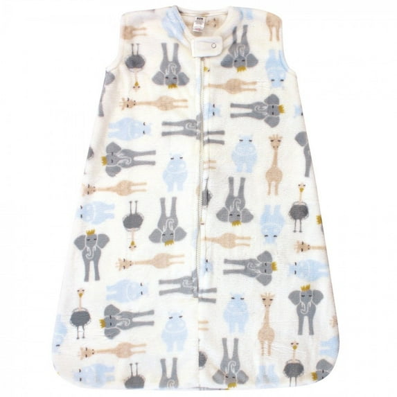 Hudson Baby Infant Boy Plush Sleeping Bag, Sack, Blanket, Royal Safari, 6-12 Months