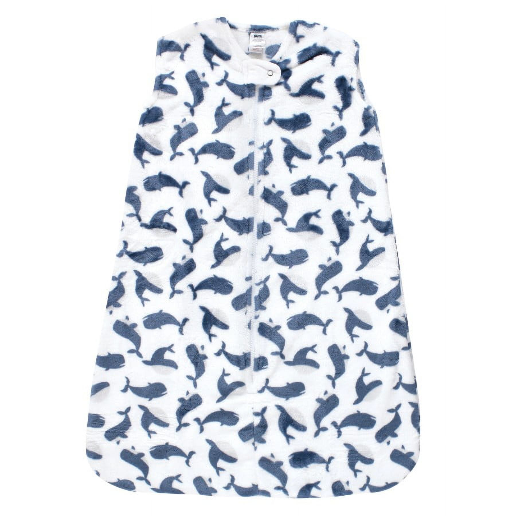 Hudson Baby Infant Boy Plush Sleeping Bag, Sack, Blanket, Sleeveless Whale, 12-18 Months