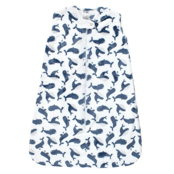 Hudson Baby Infant Boy Plush Sleeping Bag, Sack, Blanket, Sleeveless Whale, 6-12 Months