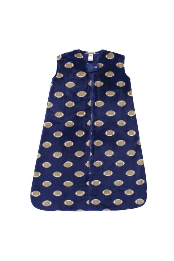 Infant Boy Plush Sleeveless Sleeping Bag, Sack, Blanket, Football, 12-18 Months