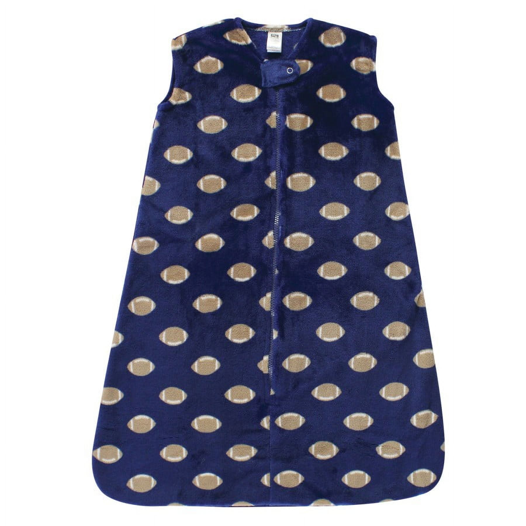 Hudson Baby Infant Boy Plush Sleeveless Sleeping Bag, Sack, Blanket, Football, 18-24 Months
