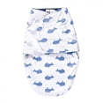 thumbnail image 1 of Hudson Baby Infant Boy Plush Swaddle Wrap, Blue Whale, 0-3 Months, 1 of 2