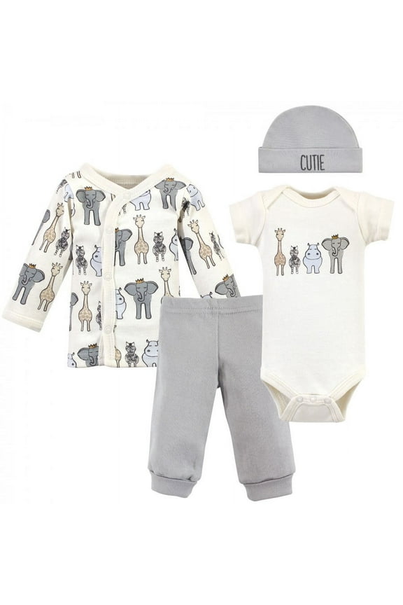 Infant Boy Preemie Layette Set 4-Piece, Royal Safari, Preemie