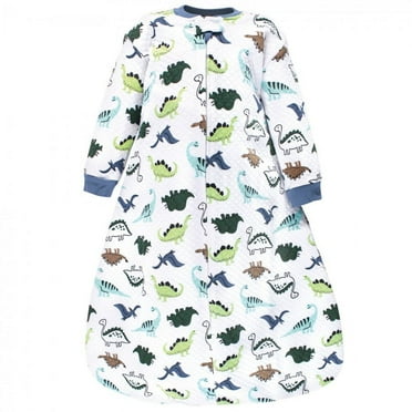 Hudson Baby Infant Boy Premium Quilted Long Sleeve Sleeping Bag and Wearable Blanket, Dinosaurs, 12-18 Months