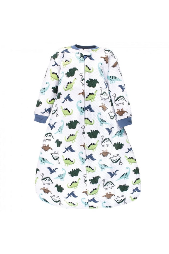 Infant Boy Premium Quilted Long Sleeve Sleeping Bag and Wearable Blanket, Dinosaurs, 6-12 Months