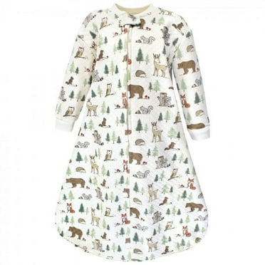 Hudson Baby Infant Boy Premium Quilted Long Sleeve Sleeping Bag and Wearable Blanket, Forest Animals, 0-6 Months