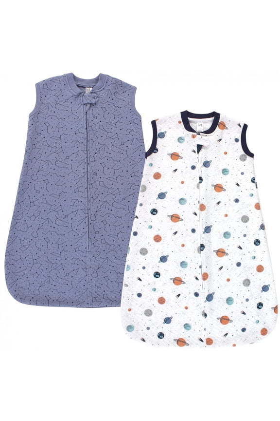 Infant Boy Premium Quilted Sleeveless Sleeping Bag and Wearable Blanket, Space, 12-18 Months