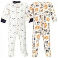 thumbnail image 1 of Hudson Baby Infant Boy Premium Quilted Zipper Sleep and Play 2pk, Boy Forest, 3-6 Months, 1 of 3