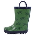 thumbnail image 1 of Hudson Baby Infant Boy Rain Boots, Green Turtles, 7 Toddler, 1 of 3