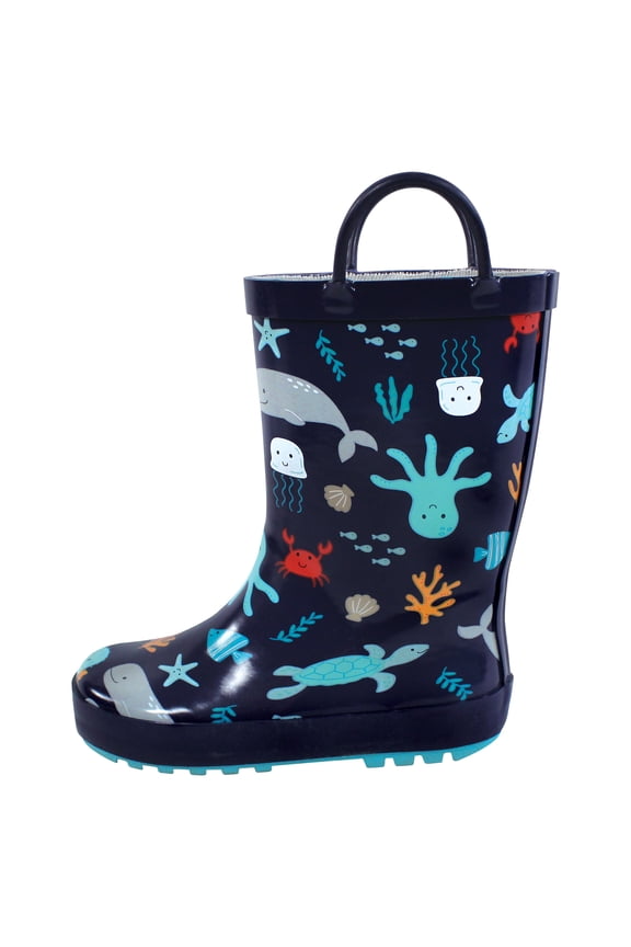 Infant Boy Rain Boots, Sea Characters, 10 Toddler
