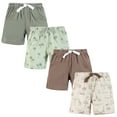 thumbnail image 1 of Hudson Baby Infant Boy Shorts Bottoms 4-Pack, Safari Scene, 3-6 Months, 1 of 3