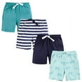thumbnail image 1 of Hudson Baby Infant Boy Shorts Bottoms 4-Pack, Sea Turtle, 3-6 Months, 1 of 6